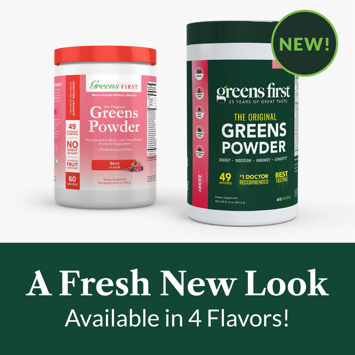 Greens First Original Greens Powder Berry flavour mixed in water