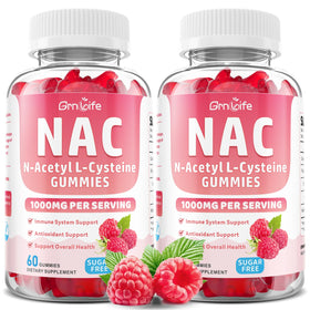 GrnLife NAC Gummies 1000mg raspberry flavour front view
