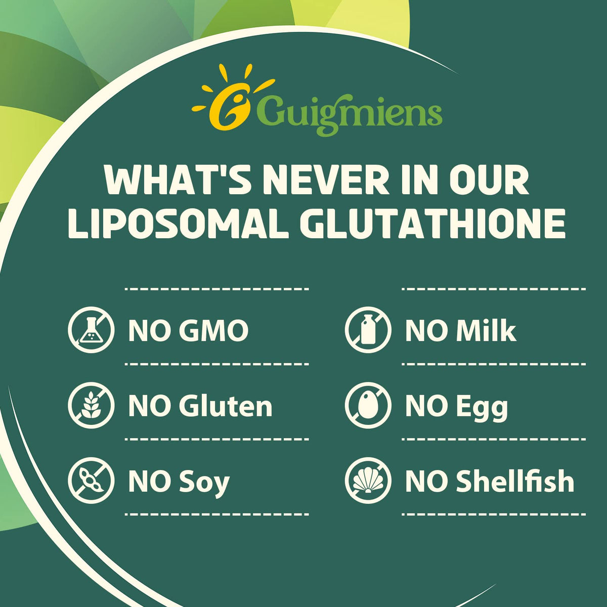 Guigmiens Liposomal Glutathione 2000 MG bottle top view