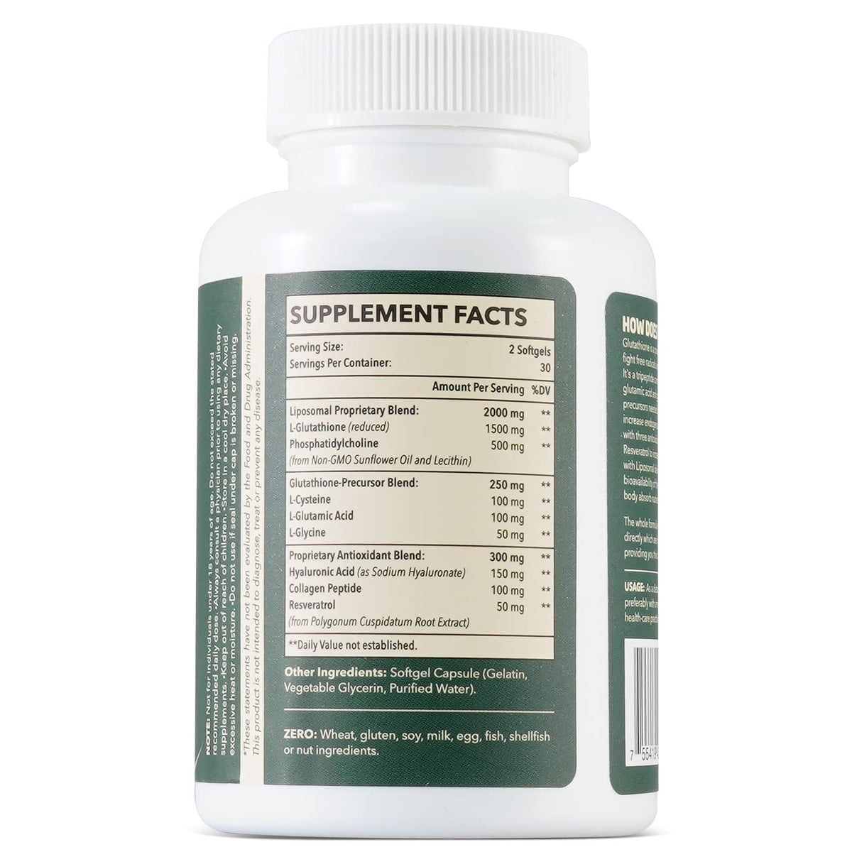 Guigmiens Liposomal Glutathione 2000 MG product details