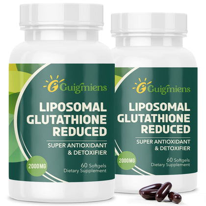 Guigmiens Liposomal Glutathione 2000 MG softgel bottle front view