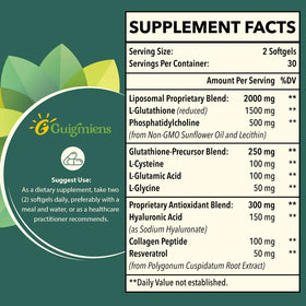 Guigmiens Liposomal Glutathione 2000 MG softgel capsules