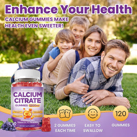 GZ HAOYUAN Calcium Citrate Gummies displayed with fruits