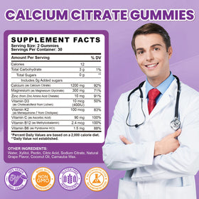 GZ HAOYUAN Calcium Citrate Gummies grape flavour close-up