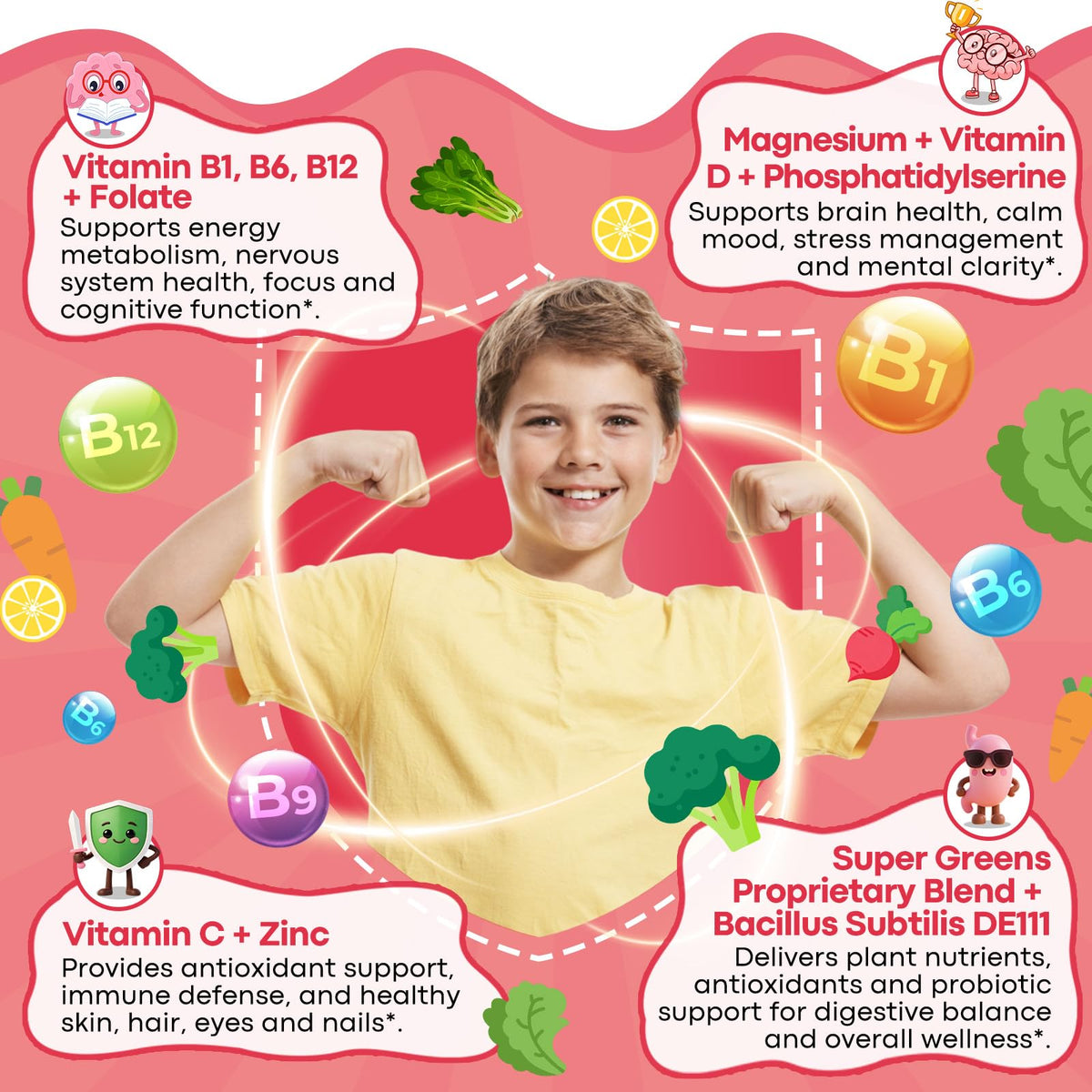 GZ HAOYUAN Vitamin B Complex for Kids 2 fl oz Strawberry packaging