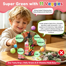 GZ HAOYUAN Vitamin B Complex for Kids 2 fl oz Strawberry side view