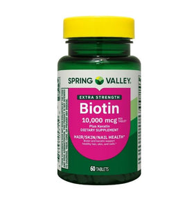 H4U Extra Strength Biotin Plus Keratin 10,000 mcg Tablets front view