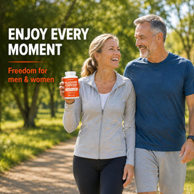 Happee Bladder Control Supplement capsules in hand