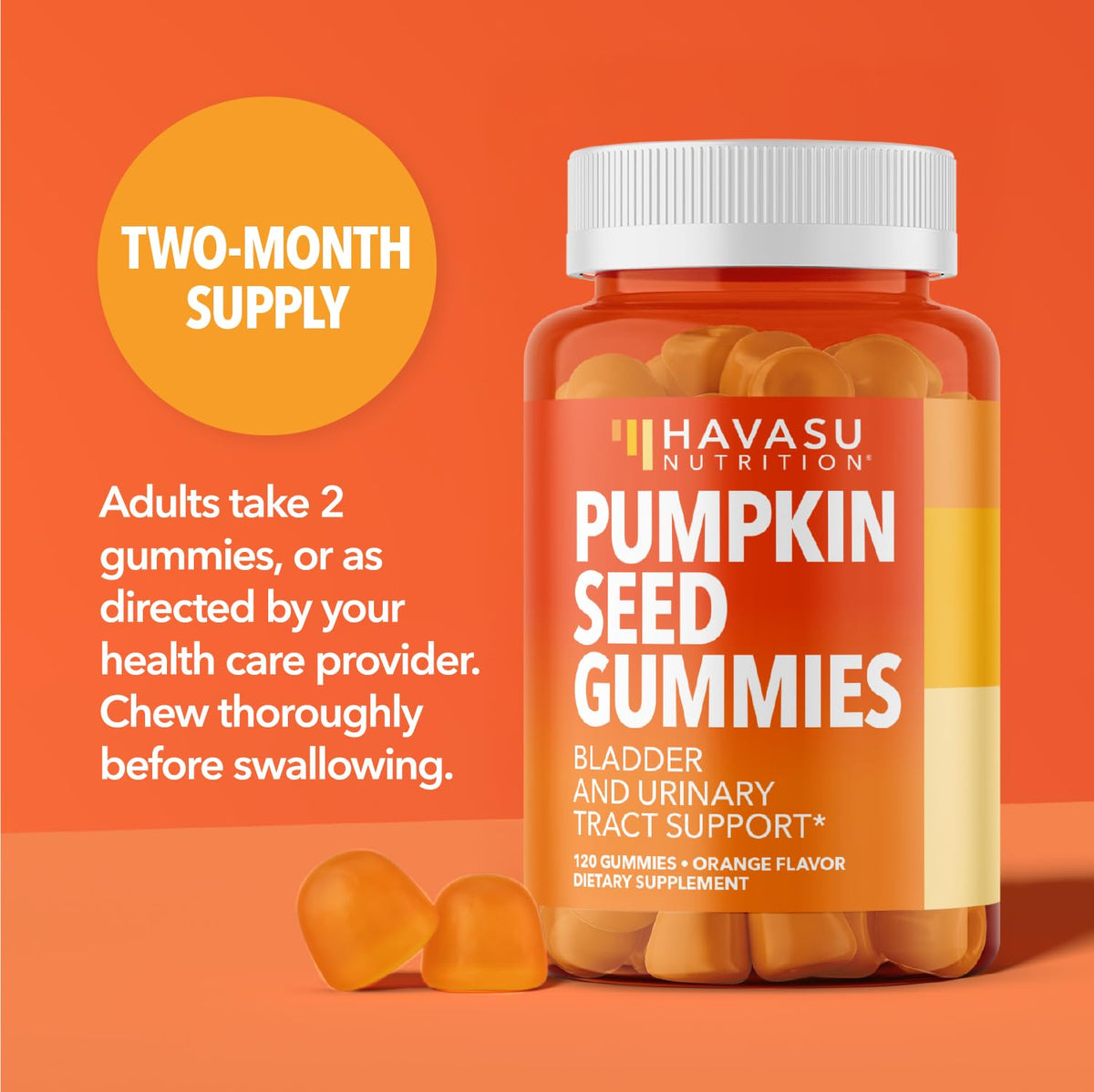 HAVASU NUTRITION Pumpkin Seed Oil Gummies with fresh pumpkin