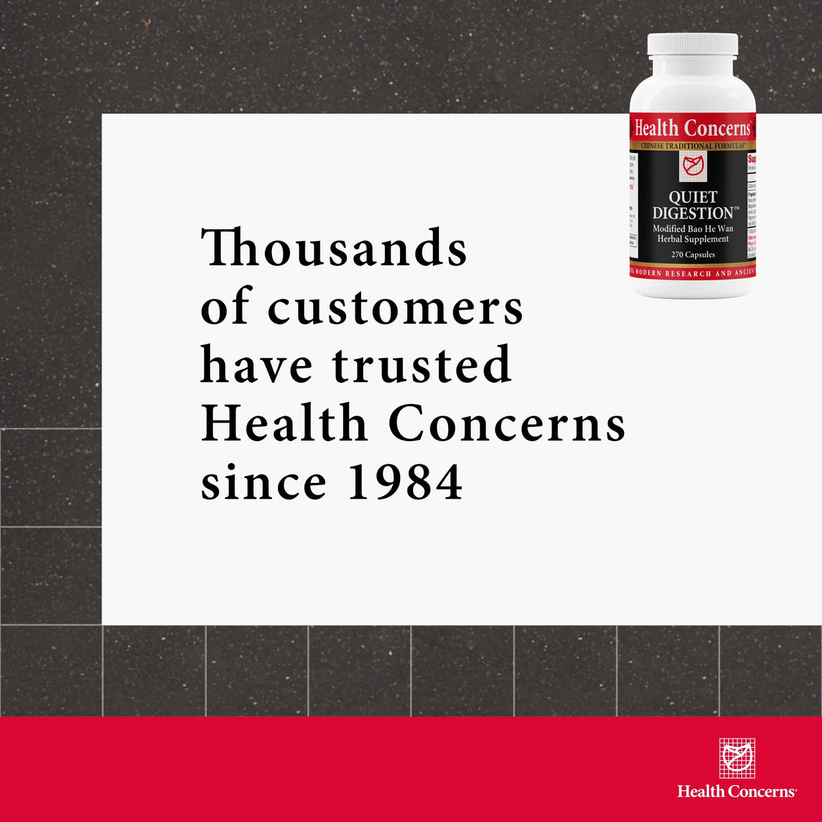 Health Concerns Quiet daily capsules on a wooden surface