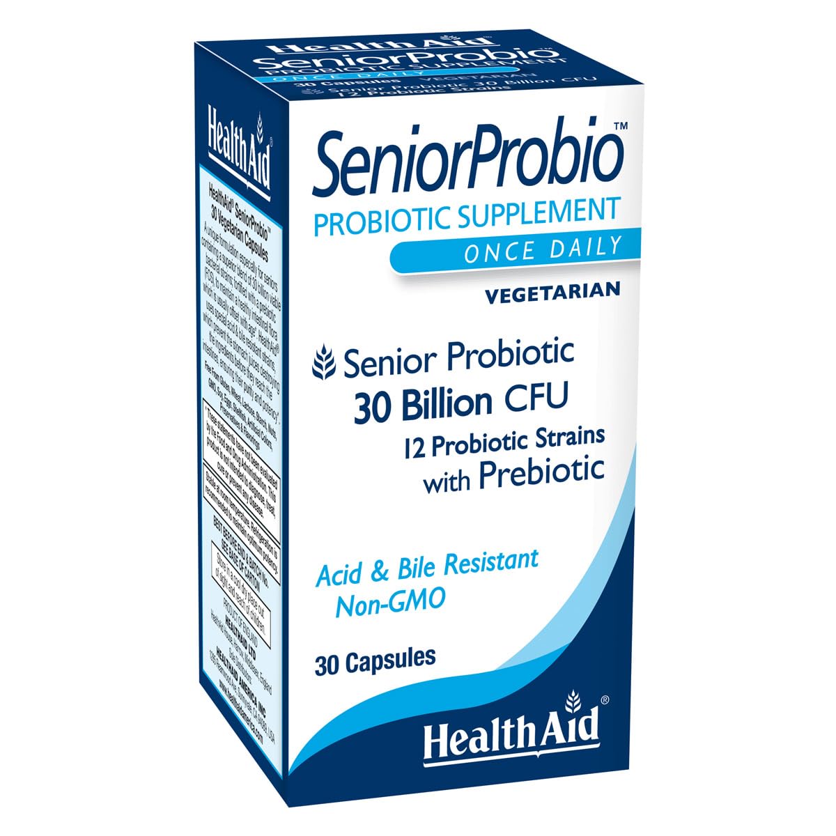 HealthAid SeniorProbio probiotic capsules front view