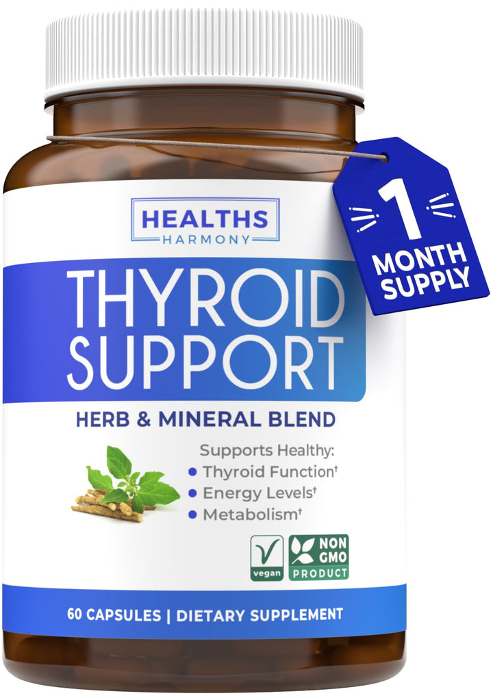 Healths Harmony Thyroid Support Supplement 60 Capsules front view