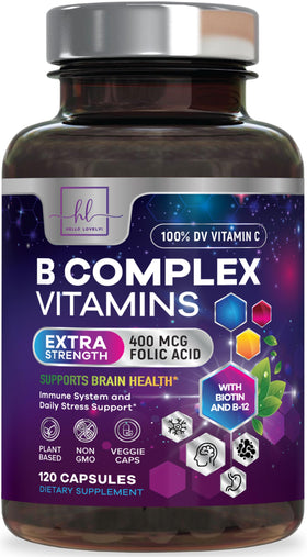 Hello Lovely! B Complex Vitamin Supplement 3X Strength front view