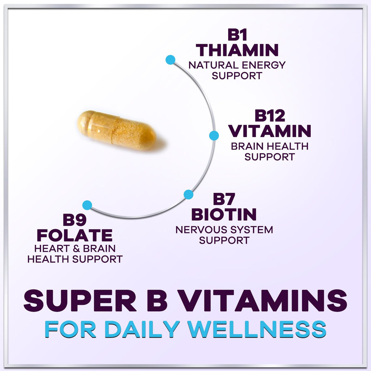 Hello Lovely! B Complex Vitamin Supplement bottle cap open