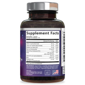 Hello Lovely! B Complex Vitamin Supplement displayed with other vitamins