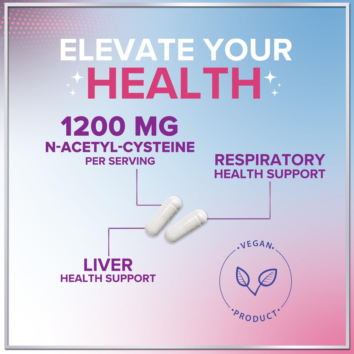 Hello Lovely! NAC Supplement back label with ingredient details