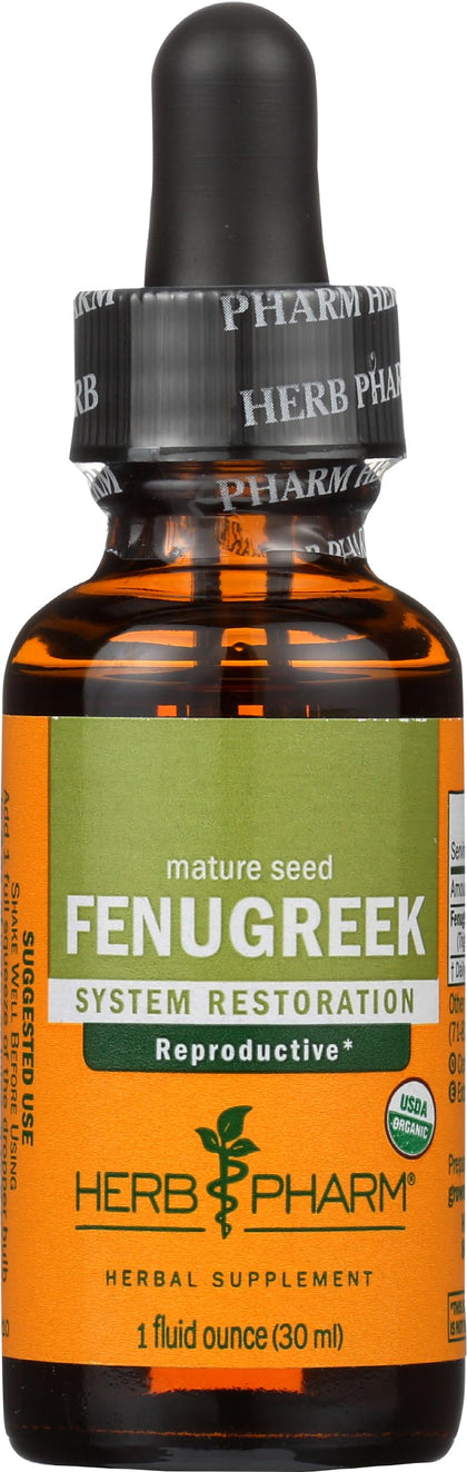 Herb Pharm Fenugreek Liquid Extract 1 oz front view