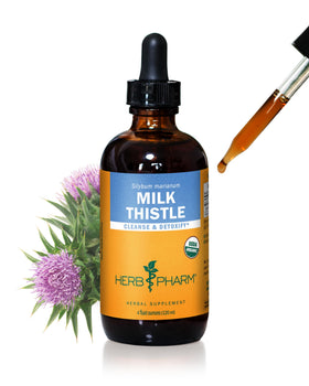 Herb Pharm Milk Thistle Liquid Extract 4 oz bottle front view