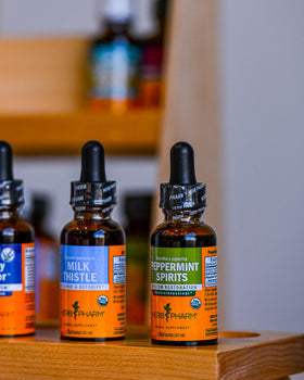 Herb Pharm Milk Thistle Liquid Extract with measuring spoon