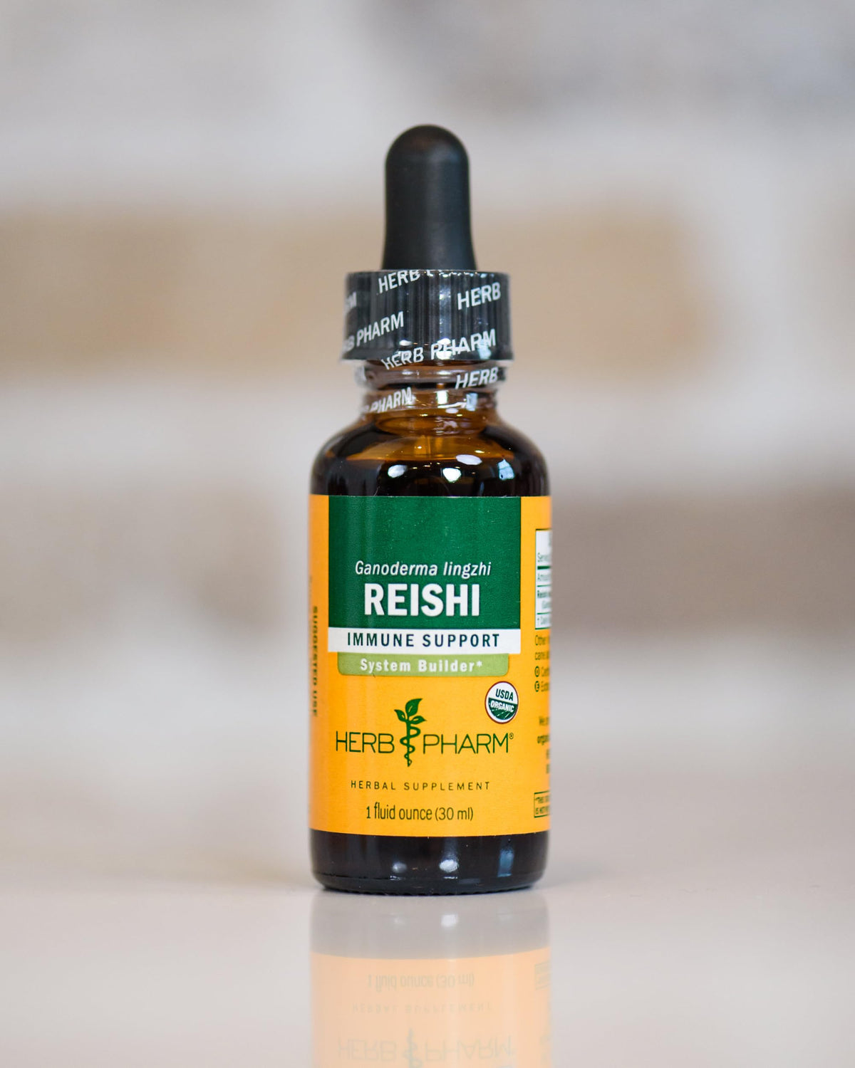 Herb Pharm Reishi Mushroom Extract 1 Ounce label details