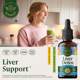 HERBAMAMA Liver Cleanse Liquid bottle side view