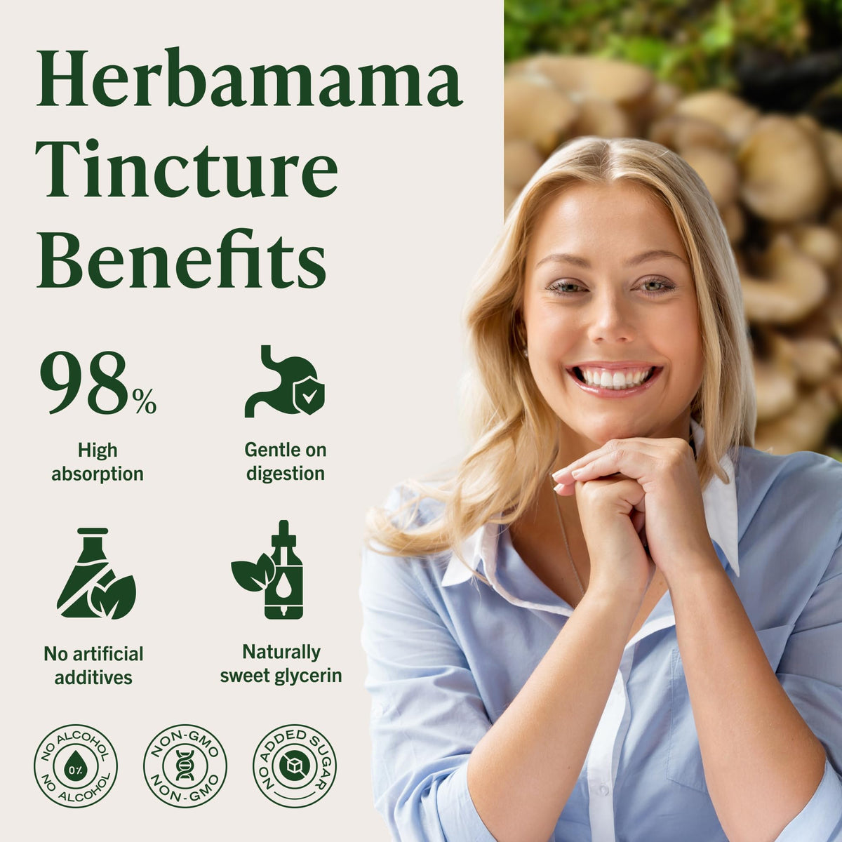 HERBAMAMA Maitake Mushroom Extract packaging details