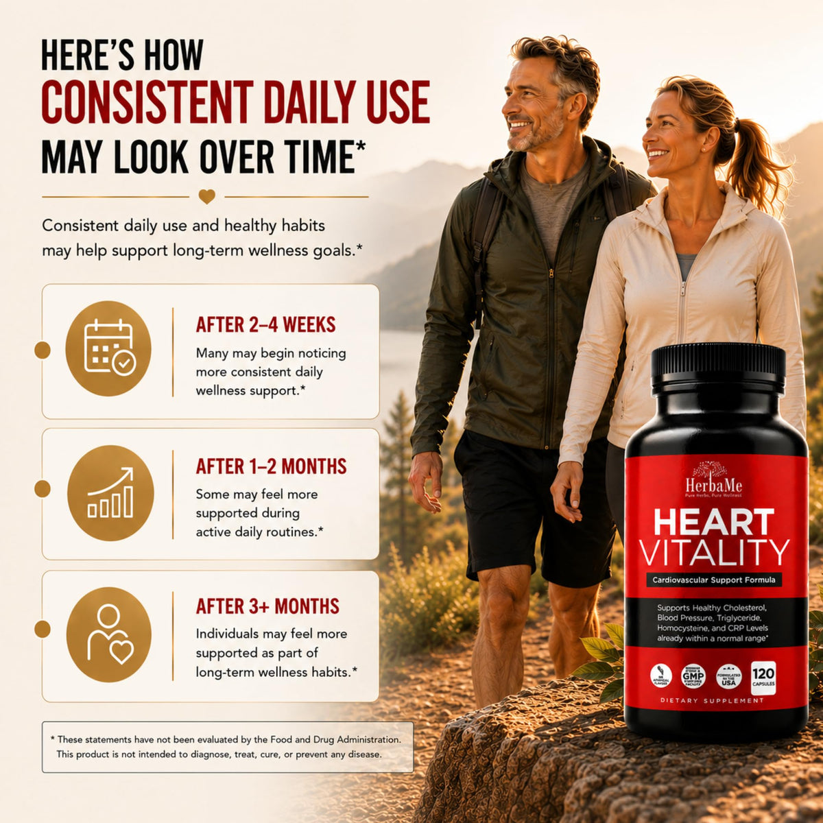 HerbaMe daily wellness Supplement displayed with fresh fruits