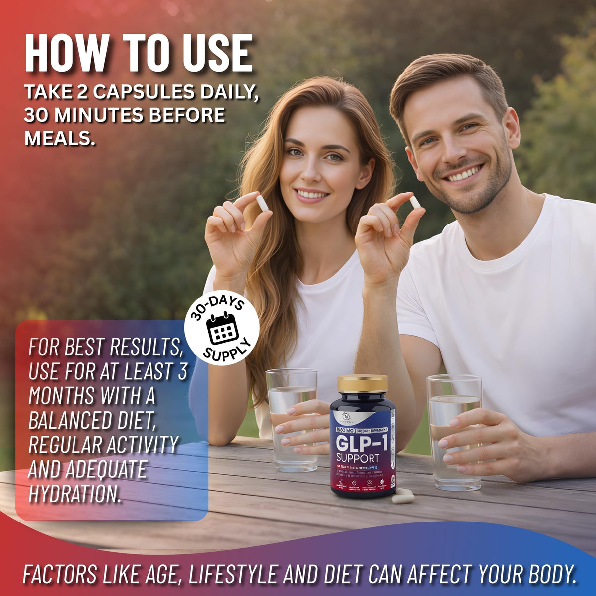 HerbaSpot 24-in-1 GLP-1 Supplement 1000 mg bottle on a table