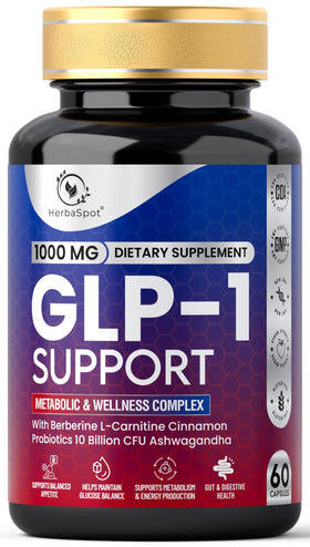 HerbaSpot 24-in-1 GLP-1 Supplement 1000 mg front view