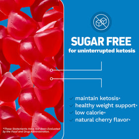 Herbtonics Keto Gummies cherry flavour in a hand