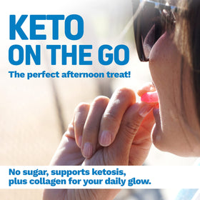 Herbtonics Keto Gummies in a travel bag for on-the-go use
