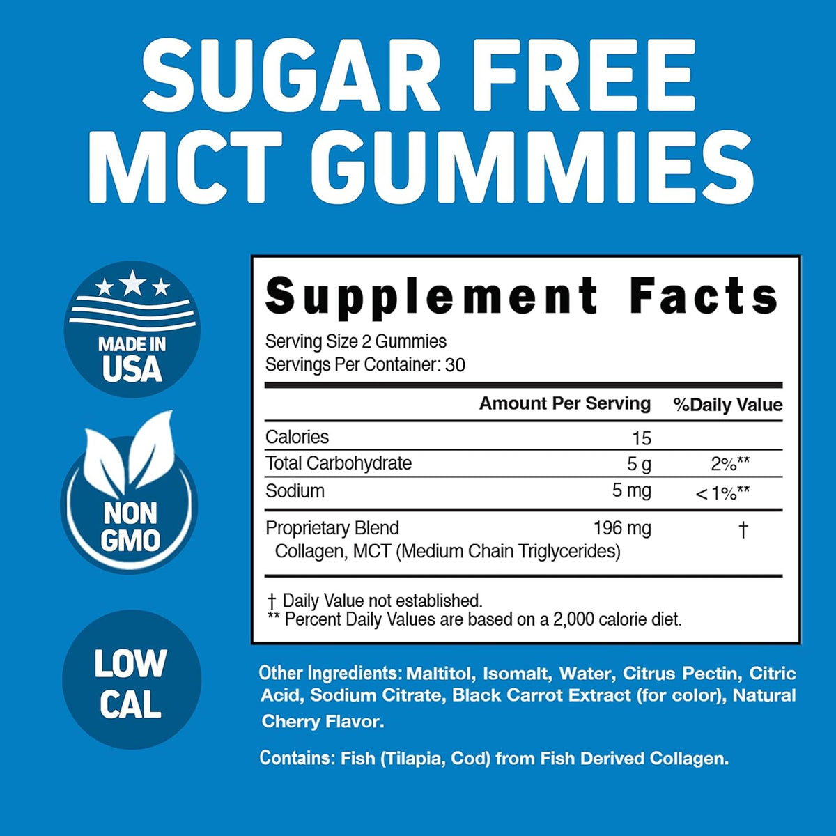 Herbtonics Keto Gummies with MCT and Collagen displayed on a wooden table