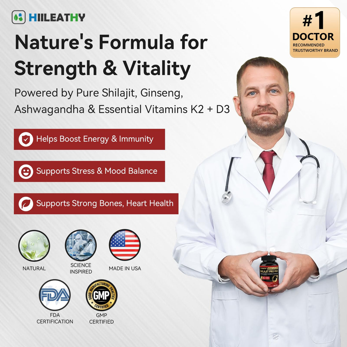 HIILEATHY Shilajit Pro Max bottle side view