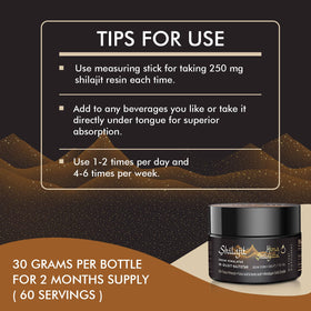 Hima Shilajatu Pure Himalayan Shilajit Resin with measuring sticks