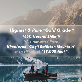 Hima Shilajatu Pure Himalayan Shilajit Resin with natural background