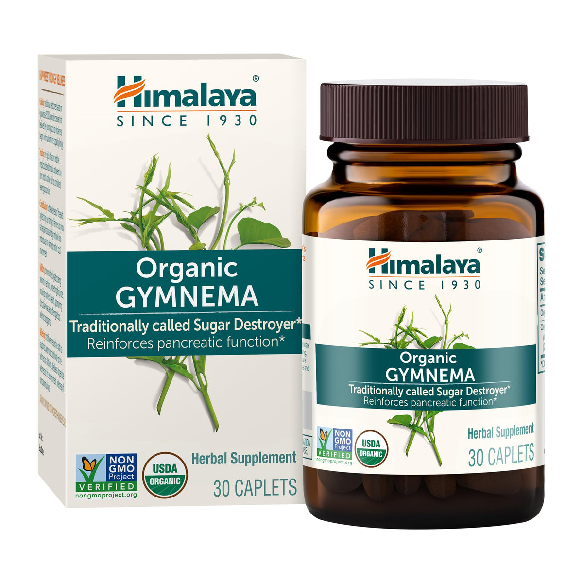 Himalaya Gymnema Sylvestre Extract 700mg 60 Caplets side view