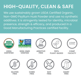 Himalaya Organic Psyllium Husk Powder 24 oz in a bowl