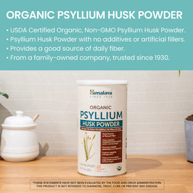 Himalaya Organic Psyllium Husk Powder 24 oz side view
