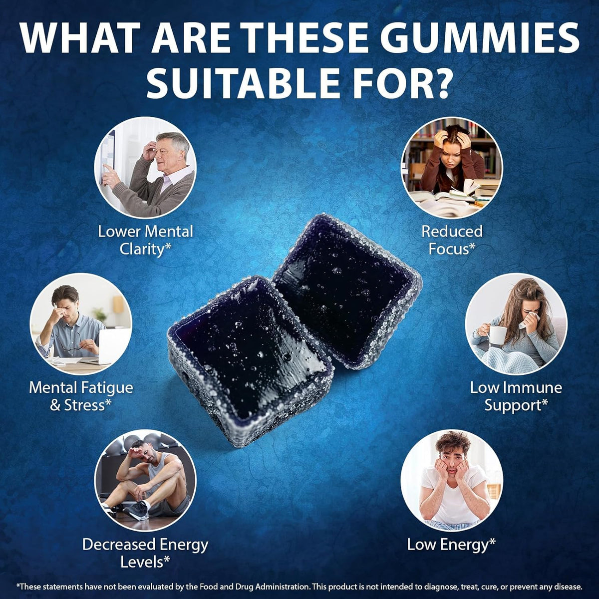 HJFRONGF Methylene Blue Gummies in a hand