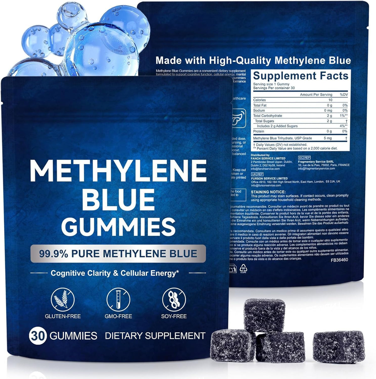 HJFRONGF Methylene Blue Gummies nutritional information