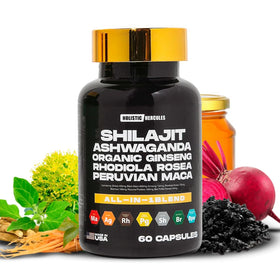 Holistic Hercules Shilajit Blend 8-in-1 supplement capsule front view