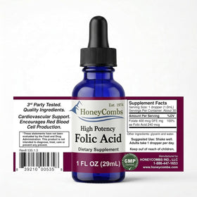 HoneyCombs Prenatal Folic Acid Liquid Drops 1oz front view