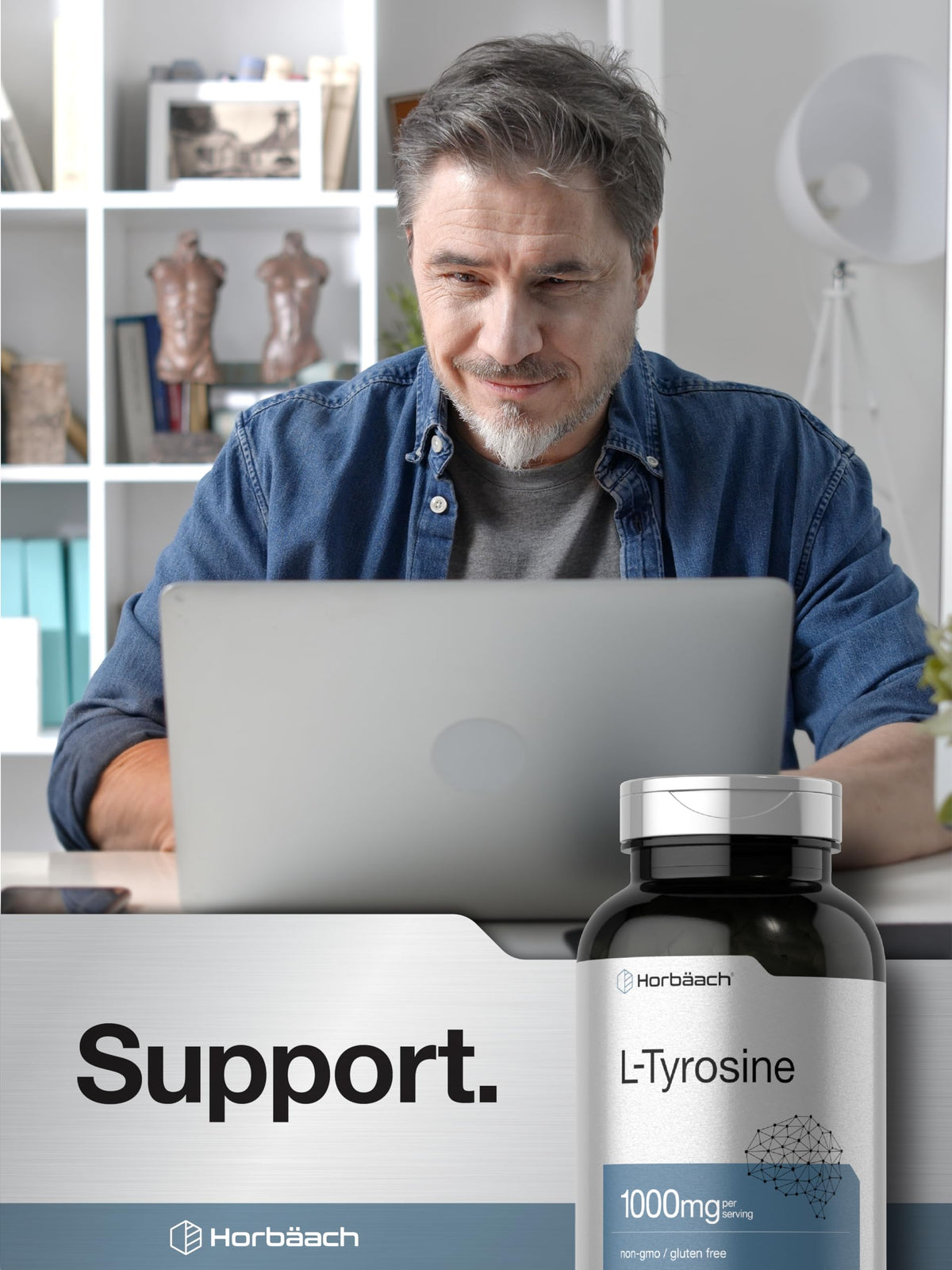 Horbäach L-Tyrosine 1000mg 250 Capsules nutritional info