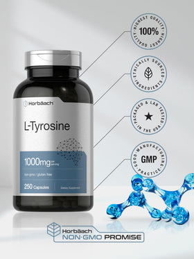 Horbäach L-Tyrosine 1000mg label details