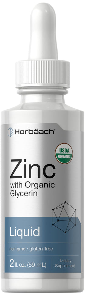 Horbäach Liquid Zinc Drops 2 Oz bottle front view