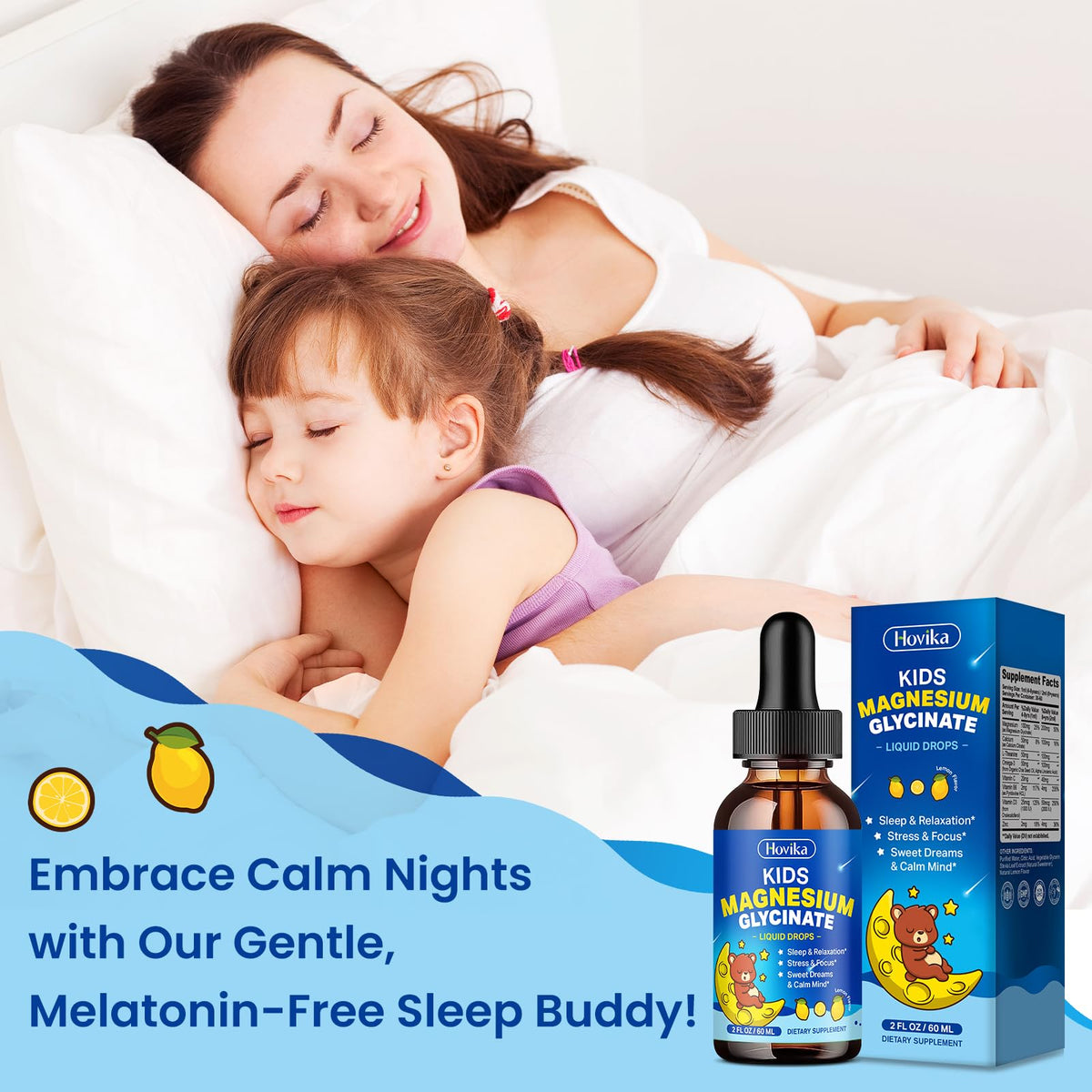 Hovika Magnesium Glycinate Liquid for Kids lifestyle scene with kids
