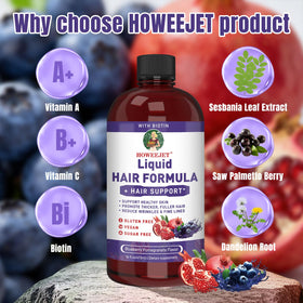HOWEEJET Liquid Multivitamin pouring into a spoon