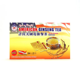 Hsu's American Ginseng Tea Bags front view with packaging