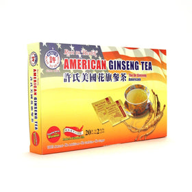 Hsu's American Ginseng Tea Bags individual foil-wrapped tea bag