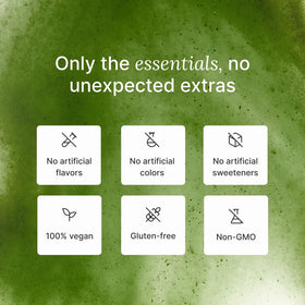 Huel Daily Greens Watermelon powder with mint leaves